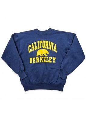 HANES California Berkeley Sweatshirt Mens S VTG 90's Retro fit Collegiate Casual